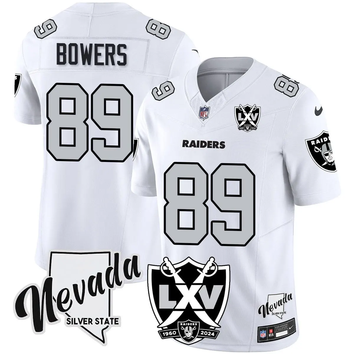 Las Vegas Raiders Nike 2025 65th Anniversary Vapor Limited Stitched Jersey - Black - Image 24
