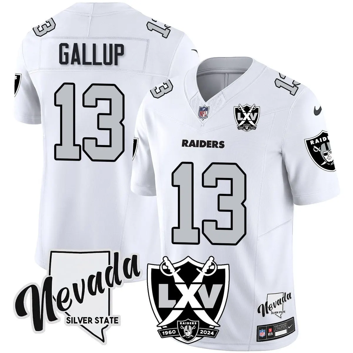 Las Vegas Raiders Nike 2025 65th Anniversary Vapor Limited Stitched Jersey - Black - Image 27