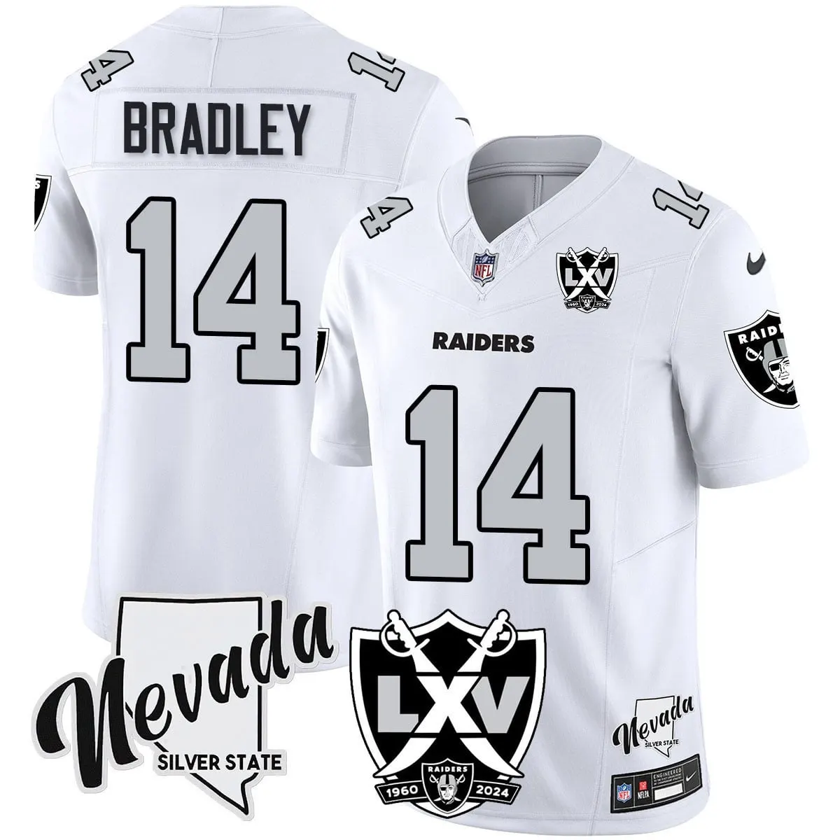 Las Vegas Raiders Nike 2025 65th Anniversary Vapor Limited Stitched Jersey - Black - Image 28