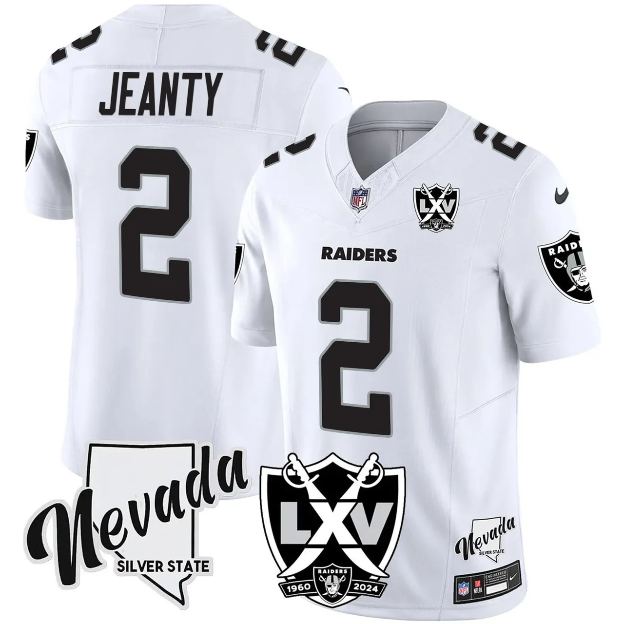 Las Vegas Raiders Nike 2025 65th Anniversary Vapor Limited Stitched Jersey - Black - Image 29