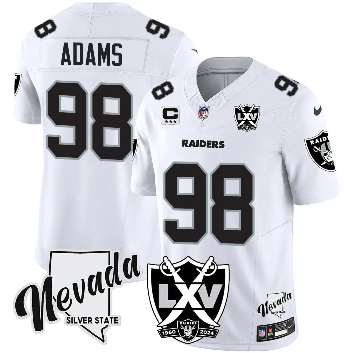 Las Vegas Raiders Nike 2025 65th Anniversary Vapor Limited Stitched Jersey - Black - Image 32