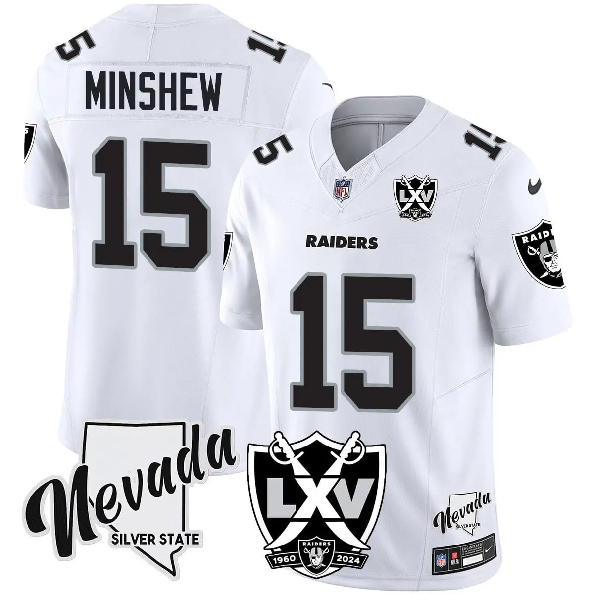 Las Vegas Raiders Nike 2025 65th Anniversary Vapor Limited Stitched Jersey - Black - Image 33