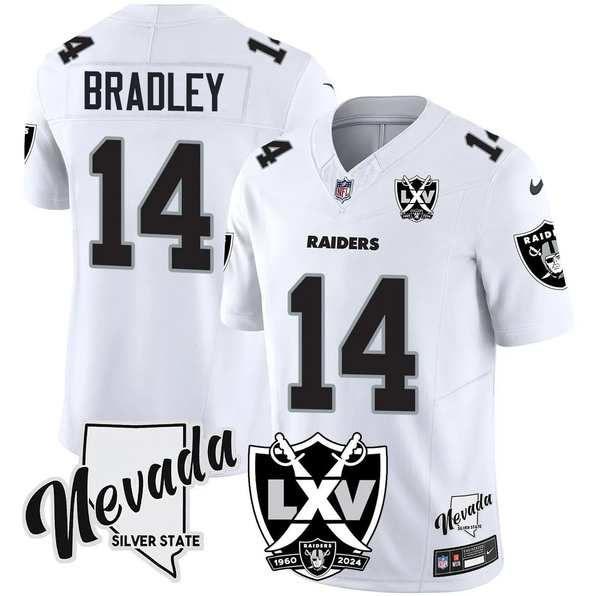 Las Vegas Raiders Nike 2025 65th Anniversary Vapor Limited Stitched Jersey - Black - Image 35
