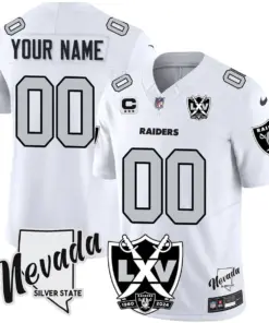 Las Vegas Raiders Nike 2025 65th Anniversary Vapor Custom Limited Stitched Jersey - Black - Image 4