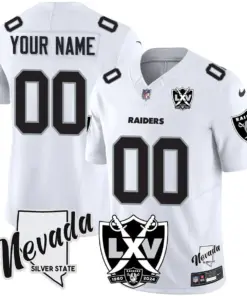 Las Vegas Raiders Nike 2025 65th Anniversary Vapor Custom Limited Stitched Jersey - Black - Image 5