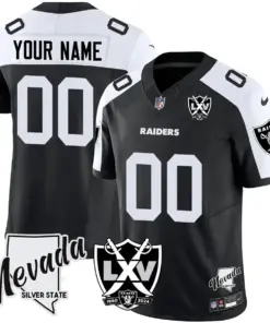 Las Vegas Raiders Nike 2025 65th Anniversary Vapor Custom Limited Stitched Jersey - Black