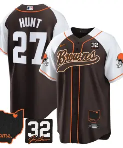 Nick Chubb Cleveland Browns Nike Home Patch Jim Stitched Jersey - Brown - Image 7