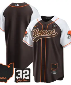 Nick Chubb Cleveland Browns Nike Home Patch Jim Stitched Jersey - Brown - Image 9