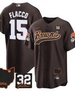 Nick Chubb Cleveland Browns Nike Home Patch Jim Stitched Jersey - Brown - Image 17