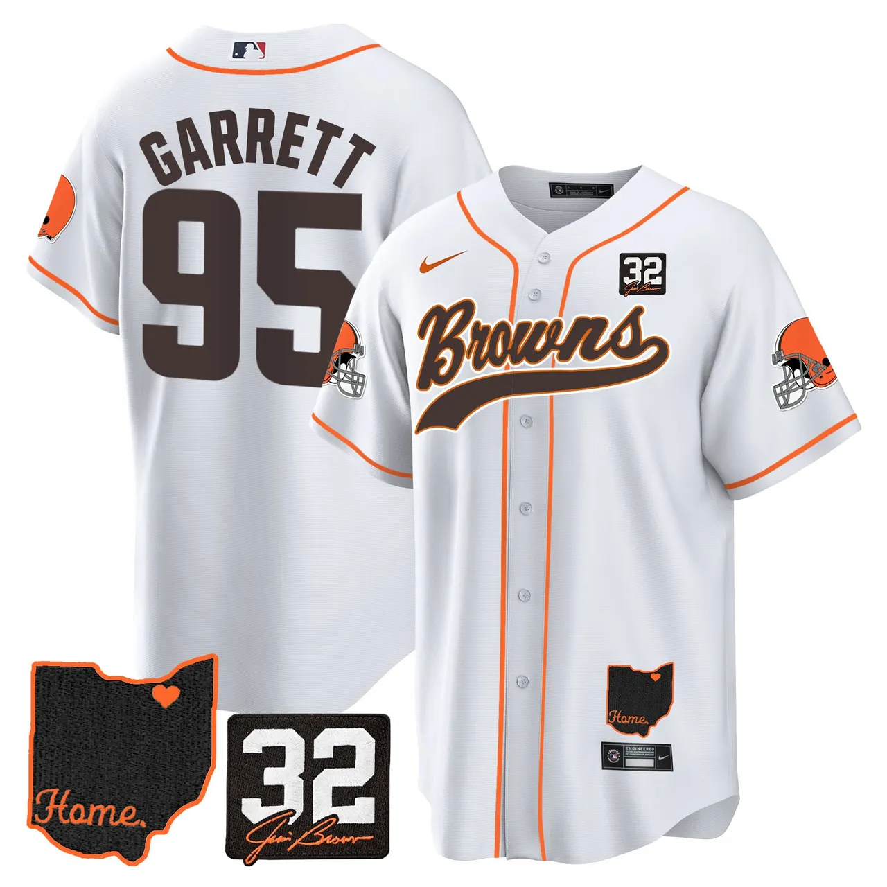Nick Chubb Cleveland Browns Nike Home Patch Jim Stitched Jersey - Brown - Image 23
