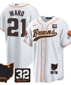 Nick Chubb Cleveland Browns Nike Home Patch Jim Stitched Jersey - Brown - Image 24