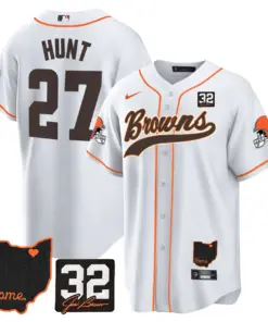 Nick Chubb Cleveland Browns Nike Home Patch Jim Stitched Jersey - Brown - Image 25