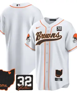 Nick Chubb Cleveland Browns Nike Home Patch Jim Stitched Jersey - Brown - Image 27