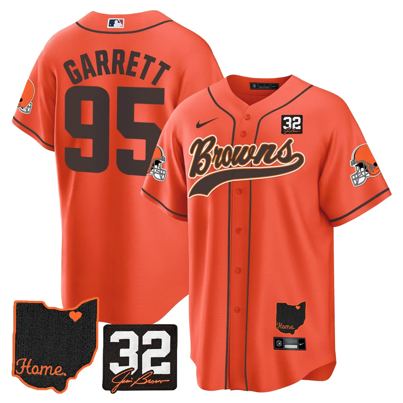 Nick Chubb Cleveland Browns Nike Home Patch Jim Stitched Jersey - Brown - Image 32