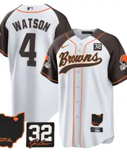 Nick Chubb Cleveland Browns Nike Home Patch Jim Stitched Jersey - Brown - Image 38