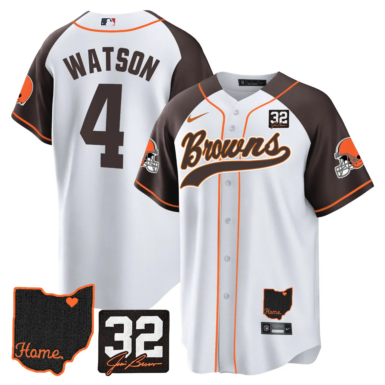 Nick Chubb Cleveland Browns Nike Home Patch Jim Stitched Jersey - Brown - Image 38