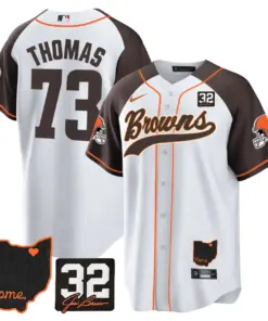 Nick Chubb Cleveland Browns Nike Home Patch Jim Stitched Jersey - Brown - Image 39