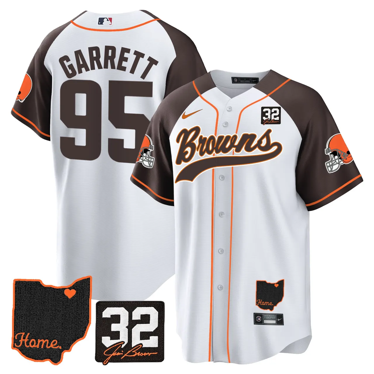 Nick Chubb Cleveland Browns Nike Home Patch Jim Stitched Jersey - Brown - Image 41