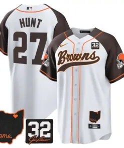 Nick Chubb Cleveland Browns Nike Home Patch Jim Stitched Jersey - Brown - Image 43