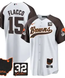 Nick Chubb Cleveland Browns Nike Home Patch Jim Stitched Jersey - Brown - Image 44