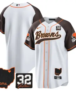 Nick Chubb Cleveland Browns Nike Home Patch Jim Stitched Jersey - Brown - Image 45