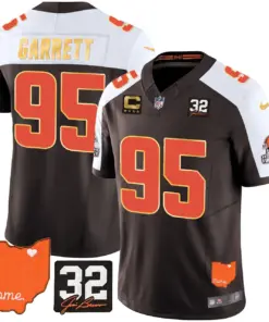Watson Cleveland Browns Nike Home Gold Trim Patch Jim Stitched Jersey - Brown - Image 5