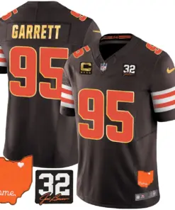 Watson Cleveland Browns Nike Home Gold Trim Patch Jim Stitched Jersey - Brown - Image 12