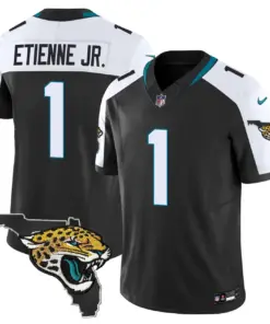 Jacksonville Jaguars Nike Florida Patch Vapor Stitched Jersey - Black - Image 4