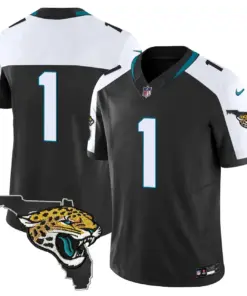 Jacksonville Jaguars Nike Florida Patch Vapor Stitched Jersey - Black - Image 8