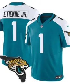 Jacksonville Jaguars Nike Florida Patch Vapor Stitched Jersey - Black - Image 12