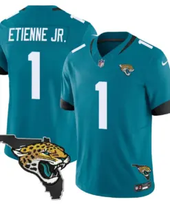 Jacksonville Jaguars Nike Florida Patch Vapor Stitched Jersey - Black - Image 20