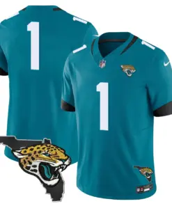 Jacksonville Jaguars Nike Florida Patch Vapor Stitched Jersey - Black - Image 24