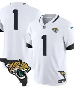 Jacksonville Jaguars Nike Florida Patch Vapor Stitched Jersey - Black - Image 32