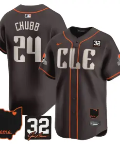 Alternative view of Sanders Cleveland Browns Nike Home Patch Jim Vapor Premier Limited Stitched Jersey - Anthracite