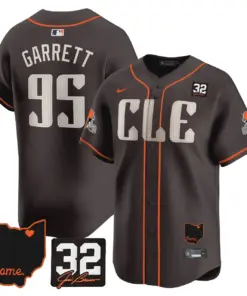 Sanders Cleveland Browns Nike Home Patch Jim Vapor Premier Limited Stitched Jersey - Anthracite - Image 6