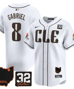 Sanders Cleveland Browns Nike Home Patch Jim Vapor Premier Limited Stitched Jersey - Anthracite - Image 19