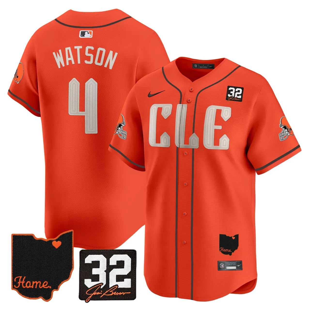 Sanders Cleveland Browns Nike Home Patch Jim Vapor Premier Limited Stitched Jersey - Anthracite - Image 23
