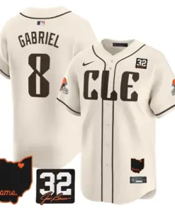 Sanders Cleveland Browns Nike Home Patch Jim Vapor Premier Limited Stitched Jersey - Anthracite - Image 39