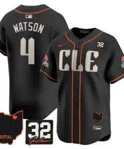 Sanders Cleveland Browns Nike Home Patch Jim Vapor Premier Limited Stitched Jersey - Anthracite - Image 43