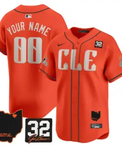 Cleveland Browns Nike Home Patch Jim Vapor Premier Custom Limited Stitched Jersey - Anthracite - Image 3
