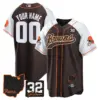 Cleveland Browns Nike Home Patch Jim Custom Stitched Jersey - Brown
