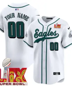 Alternative view of Philadelphia Eagles Nike Super Bowl LIX Vapor Custom Stitched Jersey - Dark Green