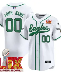 Philadelphia Eagles Nike Super Bowl LIX Vapor Custom Stitched Jersey - Dark Green - Image 6