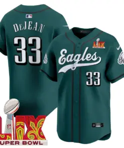 Philadelphia Eagles Nike Super Bowl LIX Vapor Stitched Jersey - Dark Green - Image 9