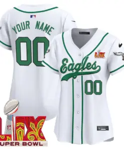 Philadelphia Eagles Nike Super Bowl LIX Patch Vapor Custom Stitched Jersey - Kelly Green - Image 7