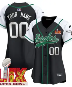 Philadelphia Eagles Nike Super Bowl LIX Patch Vapor Custom Stitched Jersey - Kelly Green - Image 10
