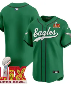 Philadelphia Eagles Nike Super Bowl LIX Patch Vapor Stitched Jersey - Kelly Green - Image 11