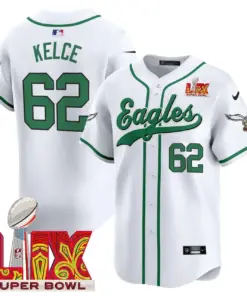 Philadelphia Eagles Nike Super Bowl LIX Patch Vapor Stitched Jersey - Kelly Green - Image 15