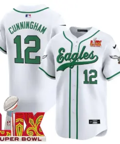 Philadelphia Eagles Nike Super Bowl LIX Patch Vapor Stitched Jersey - Kelly Green - Image 17