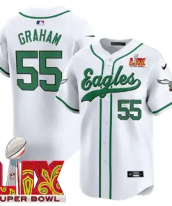 Philadelphia Eagles Nike Super Bowl LIX Patch Vapor Stitched Jersey - Kelly Green - Image 18